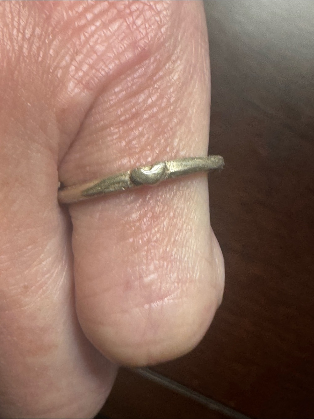 Jes MaHarry One Love Sterling Silver Heart Accent Thin Band Ring